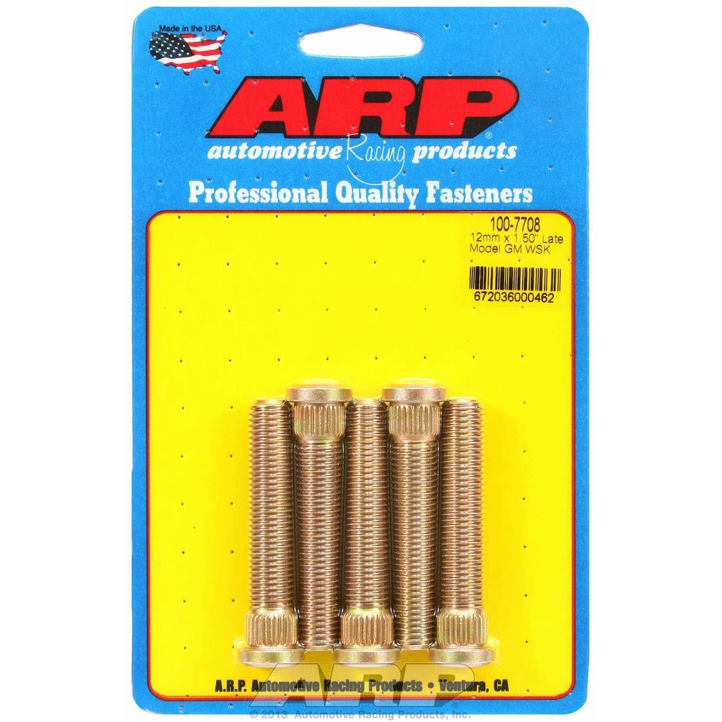 ARP 100-7708 Late Model GM M12x1.5 Inch Wheel Stud Kit, Pack/5