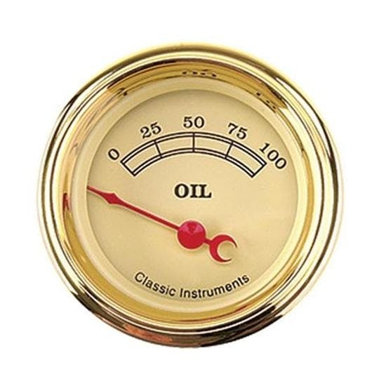 Classic Instruments VT81GLF Vintage Oil Pressure Gauge