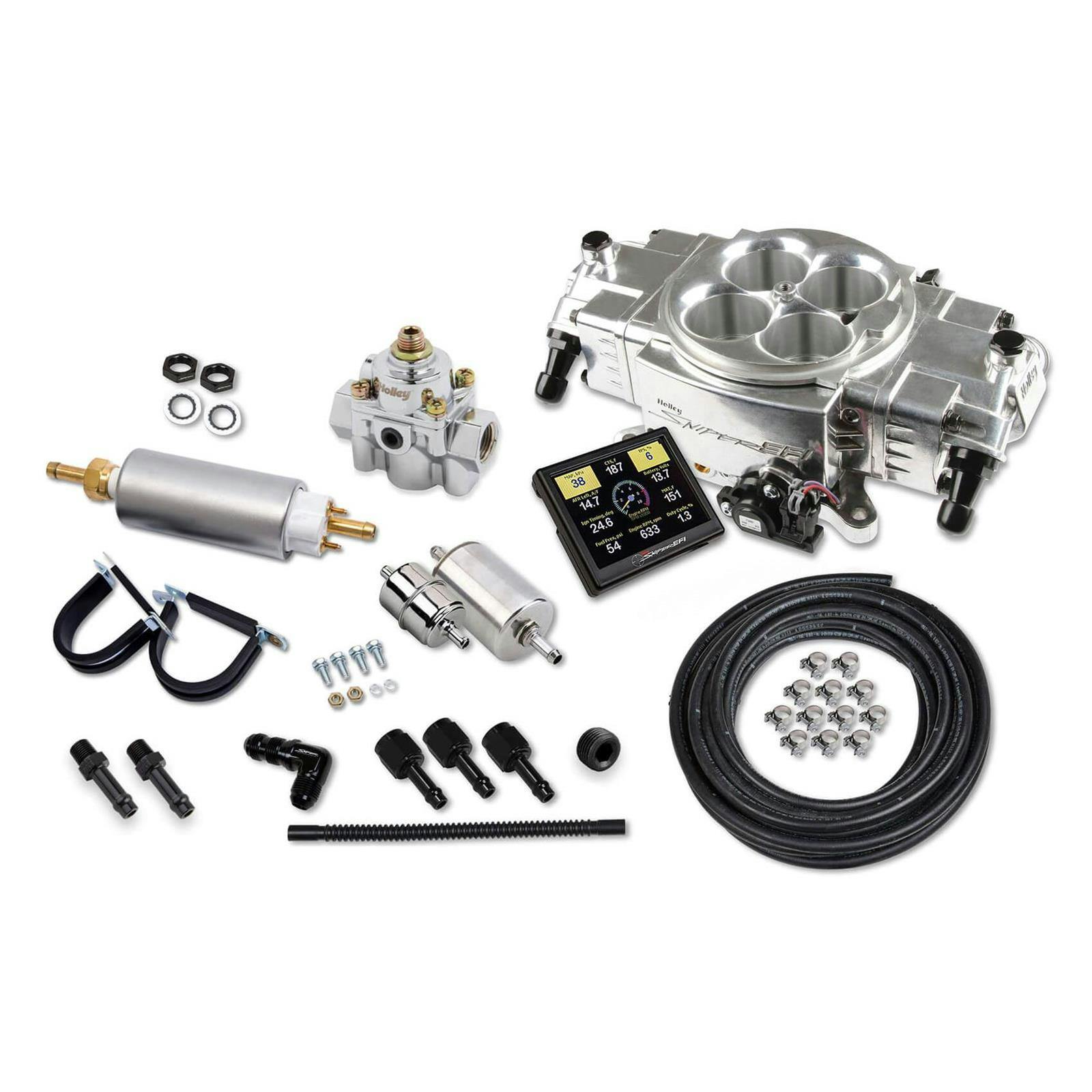 Holley Sniper 550-870K Stealth 4150 EFI Master Kit, Shiny