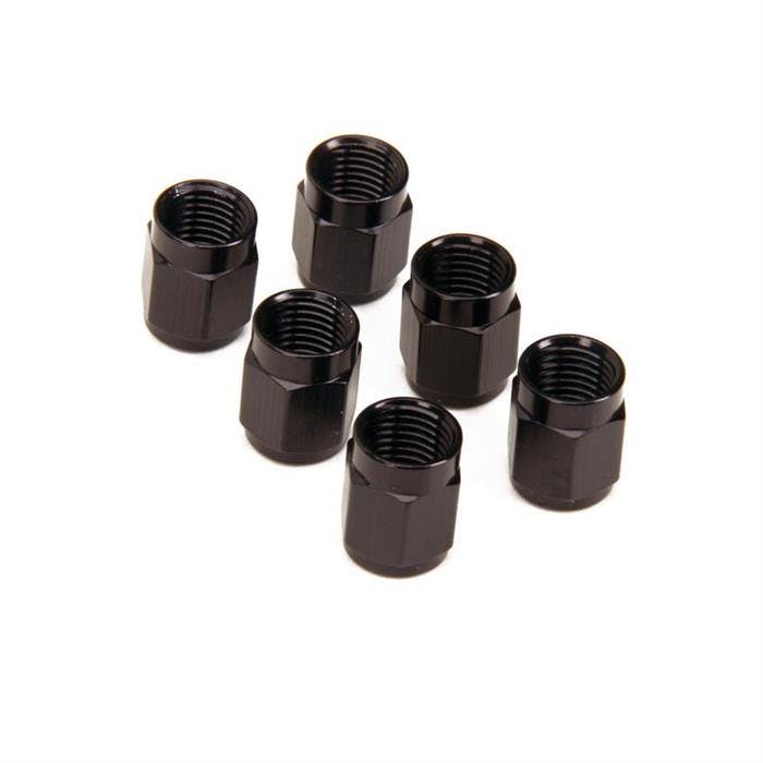 Speedway 481803-BL Aluminum Tube Nut Coupler, -3 AN, 3/16", 6/Pk