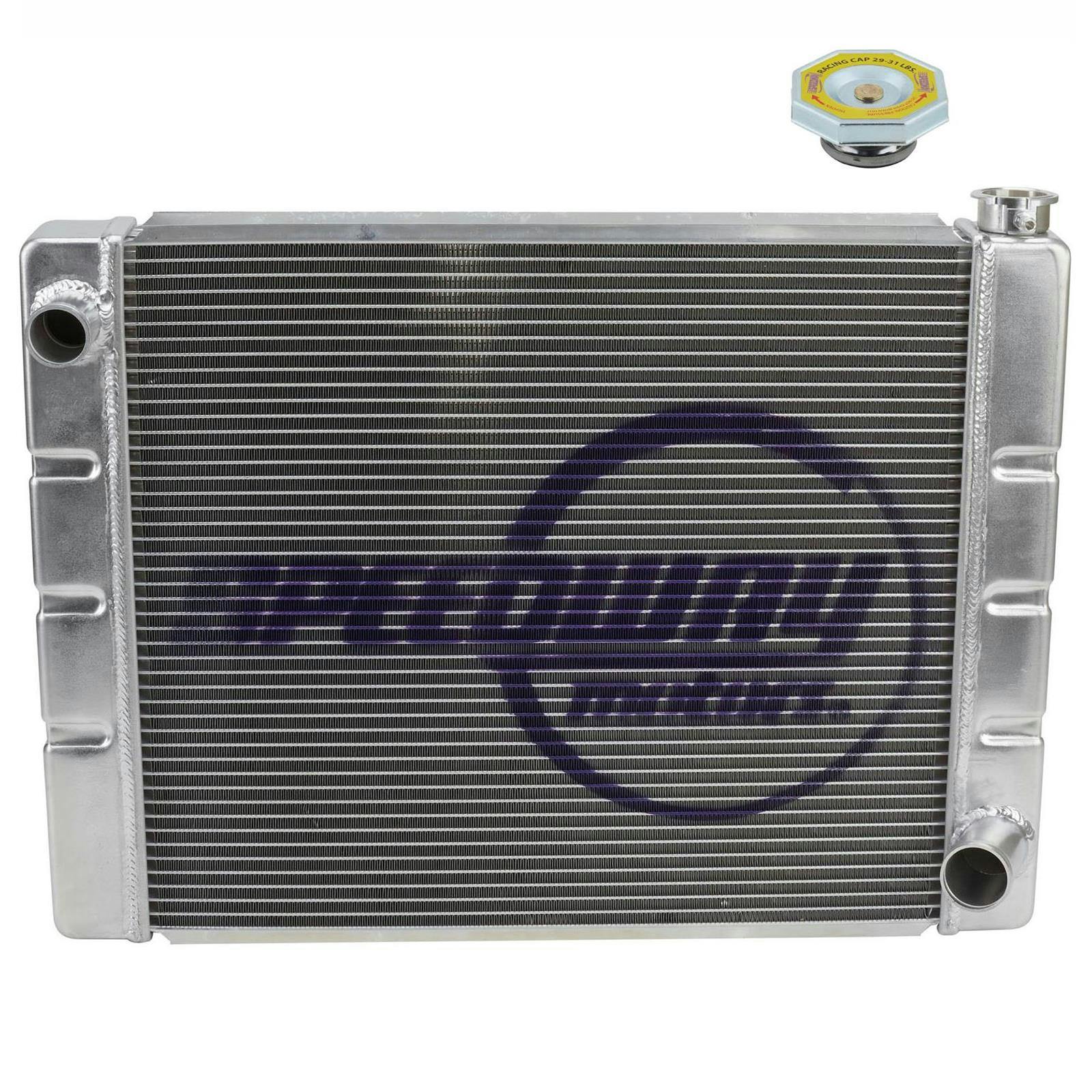 Speedway Chevy Universal Alum Radiator & Cap, 29-31 psi