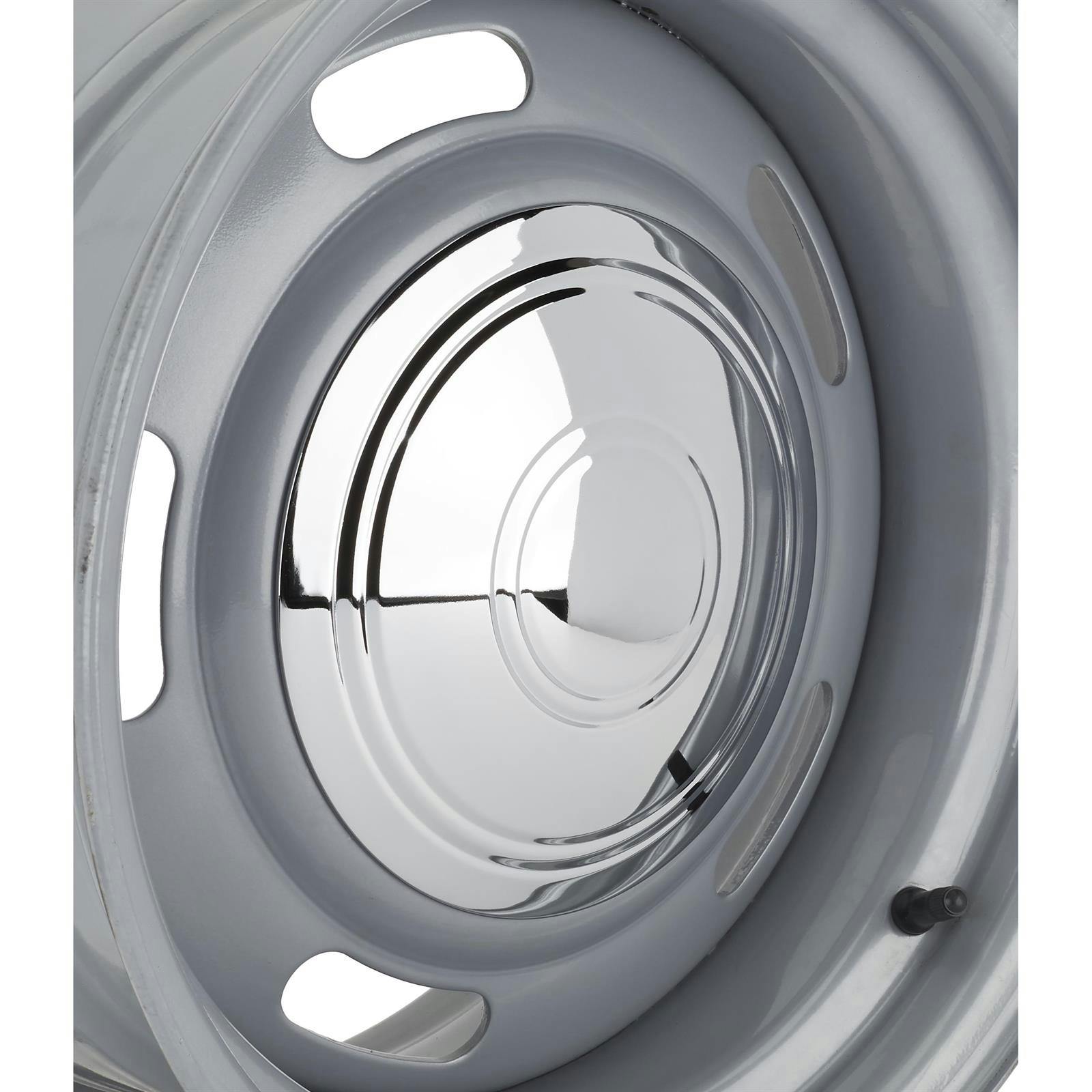 GM Rally Style Wheel Highway Patrol Hubcap, Polished, 15 Inch Rim