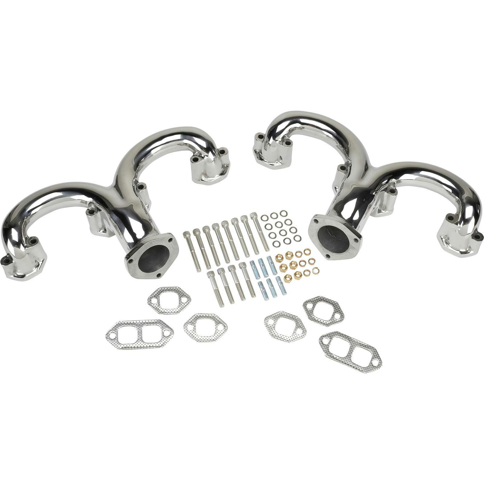 Tru-RamĀ® SBC Exhaust Manifolds, Polished Stainless